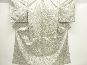 葉模様織出し本場白大島紬着物（7マルキ）